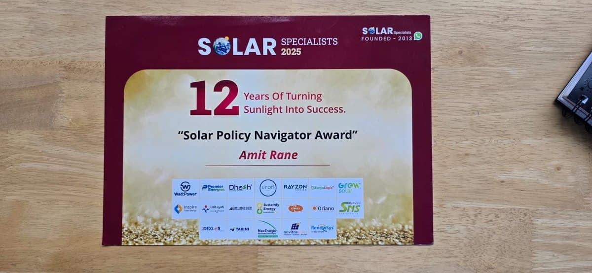 Solar Policy Navigator Award