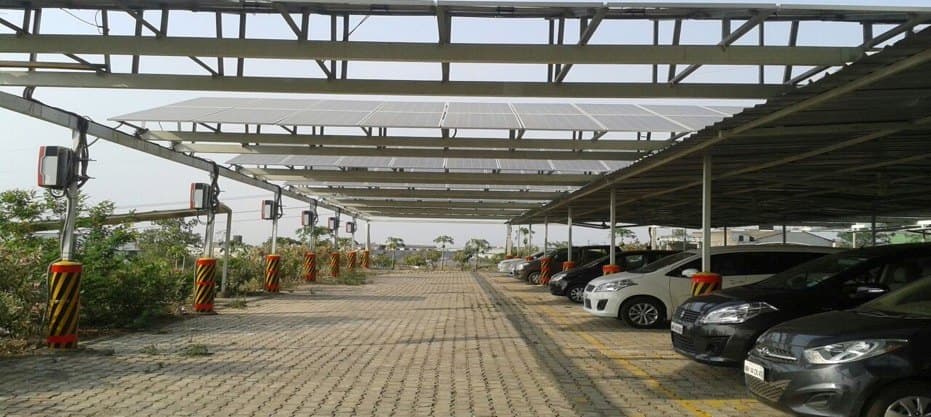 Solar parking canopy